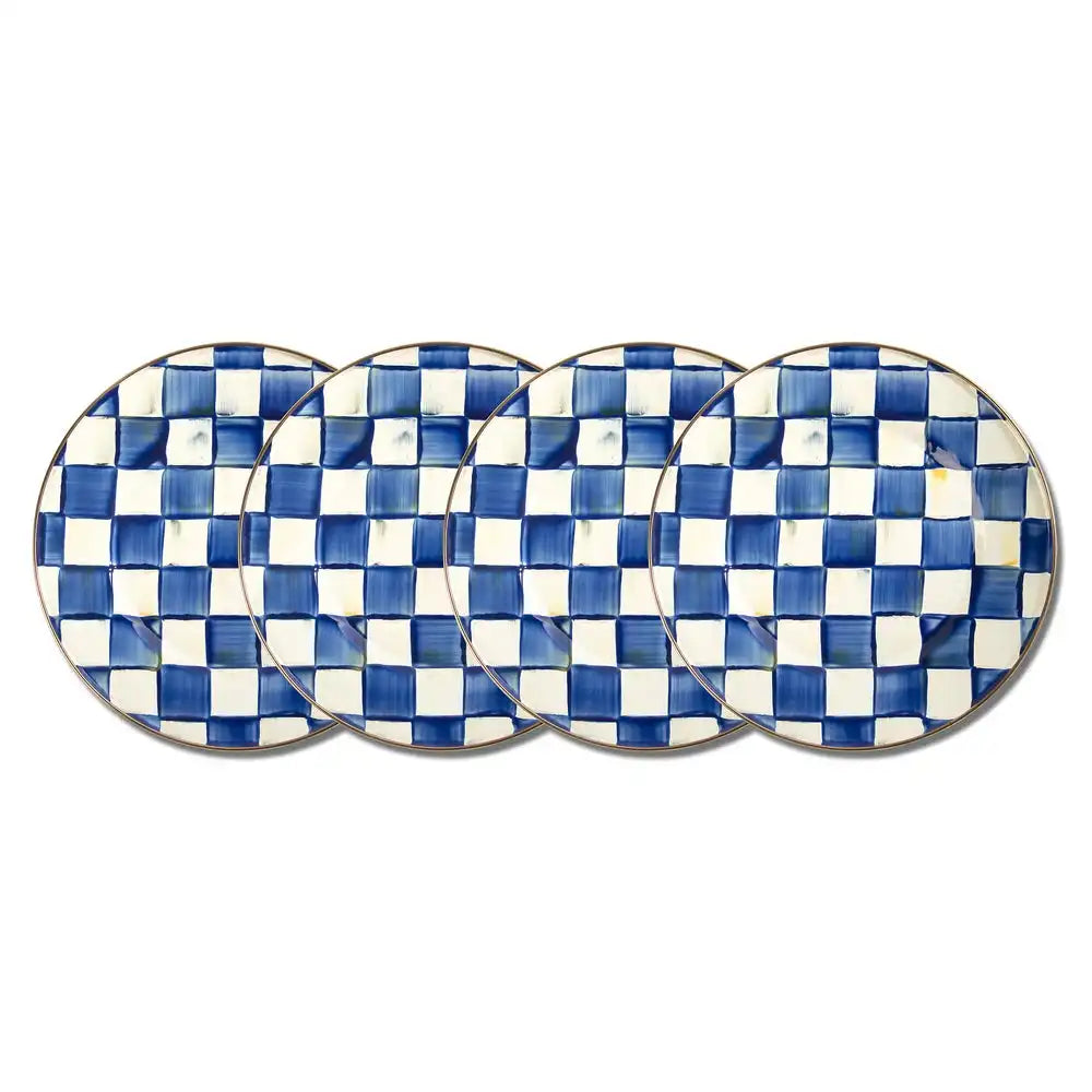 Royal Check Dinner Plates, Set of 4