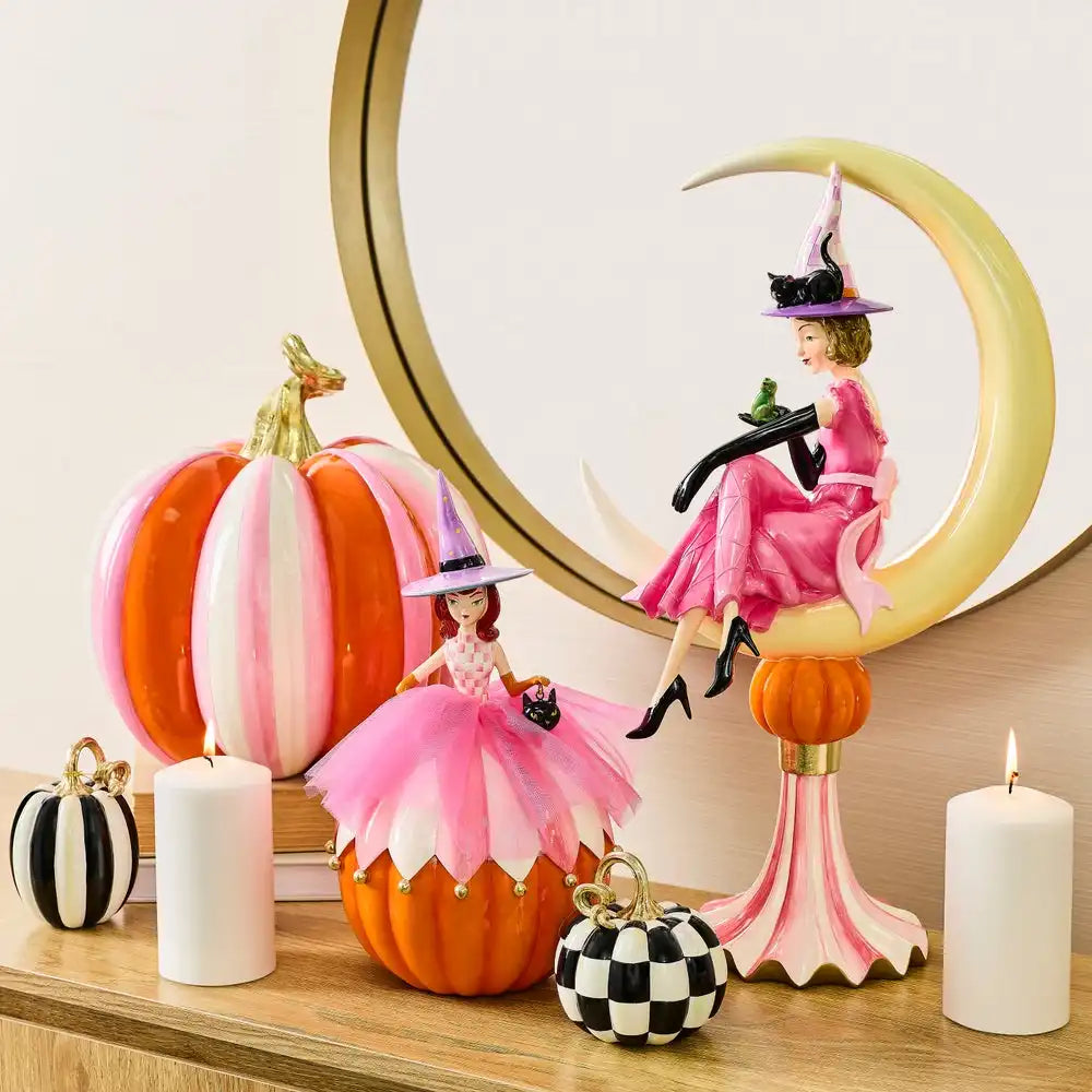 Glam 'o' ween Witch on Moon Figurine