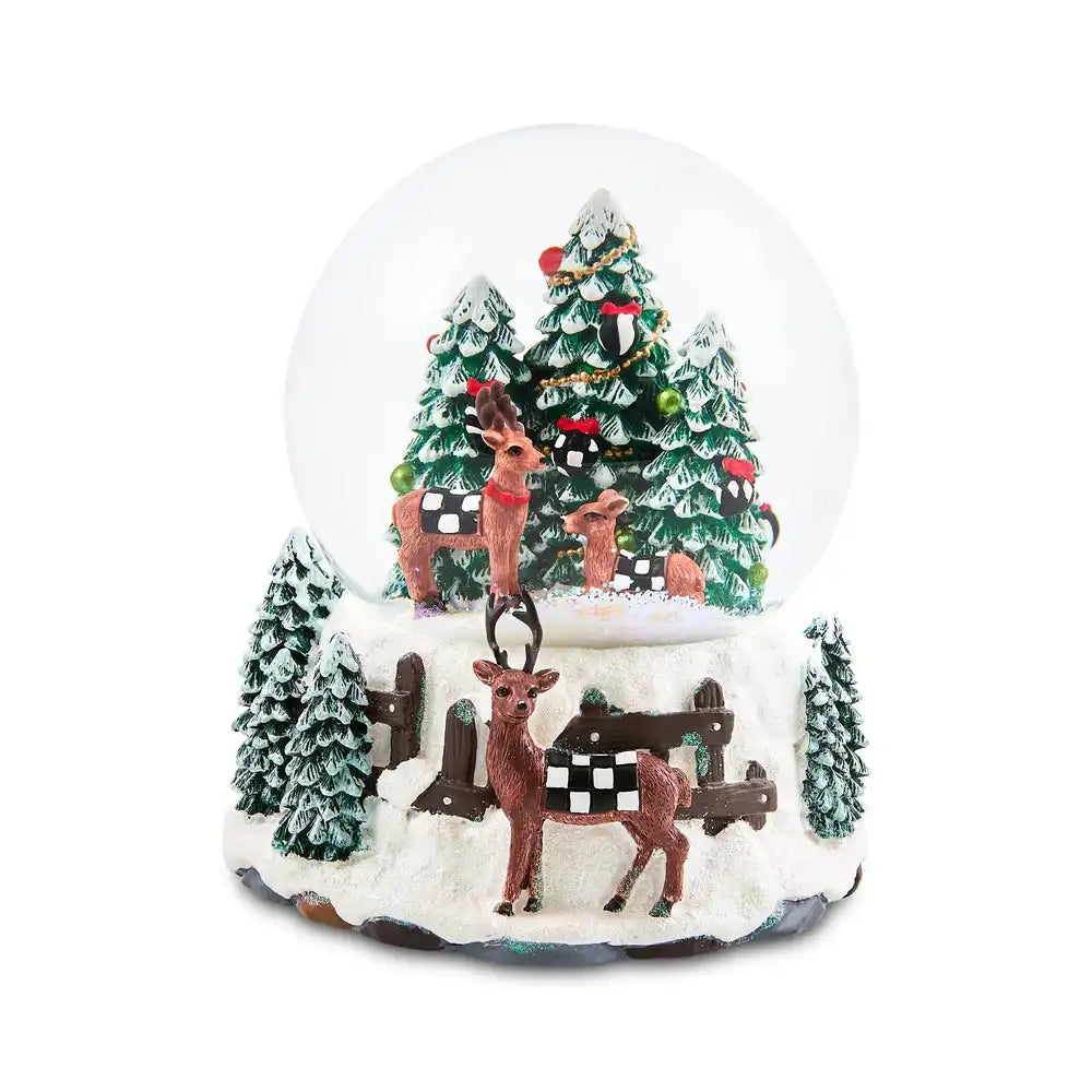 Holiday Forest Deer Snow Globe