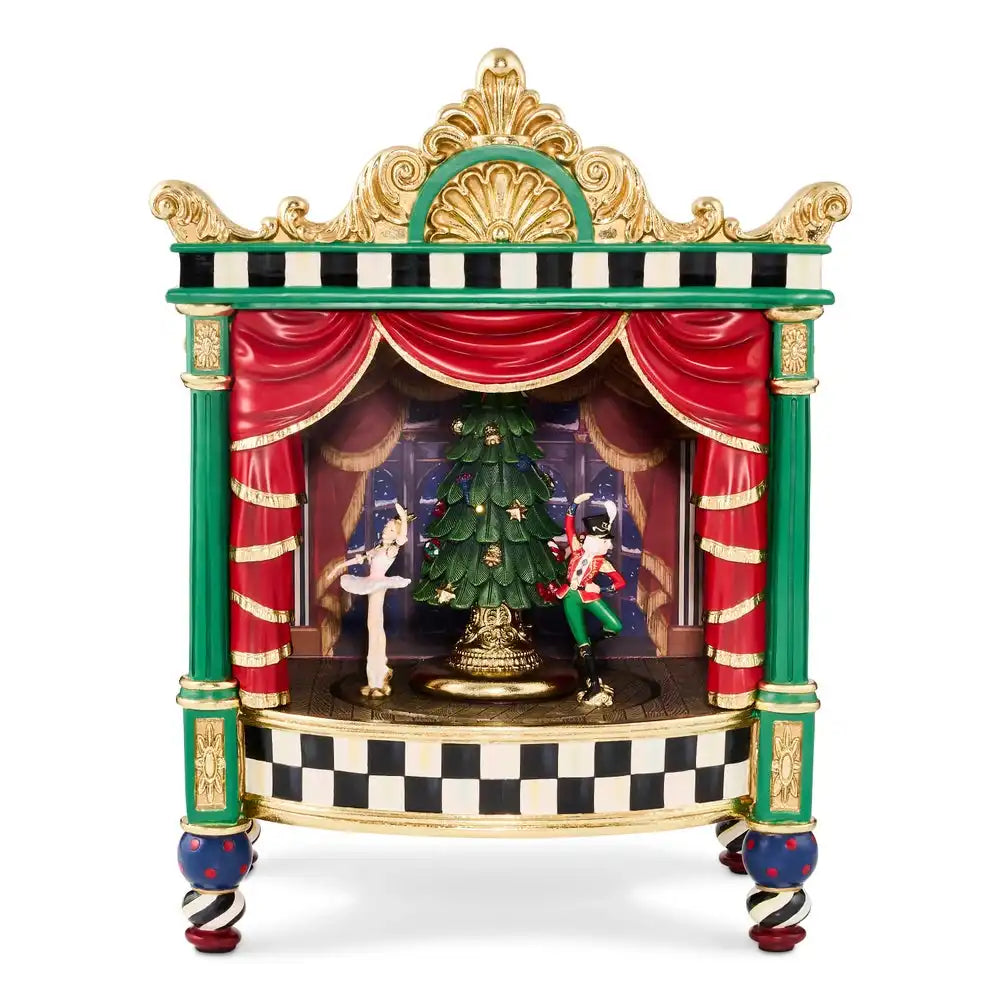 Timeless Tartan Nutcracker Stage Music Box