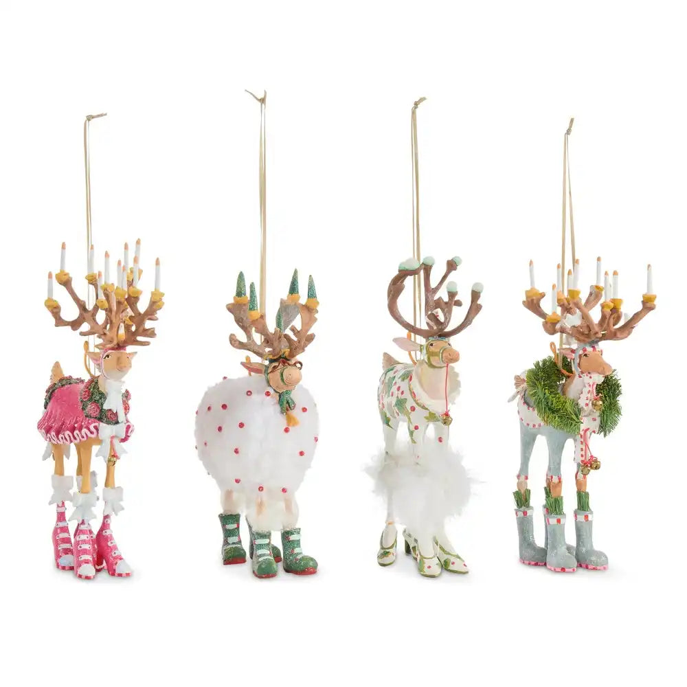 Patience Brewster Dash Away Reindeer Ornament Set