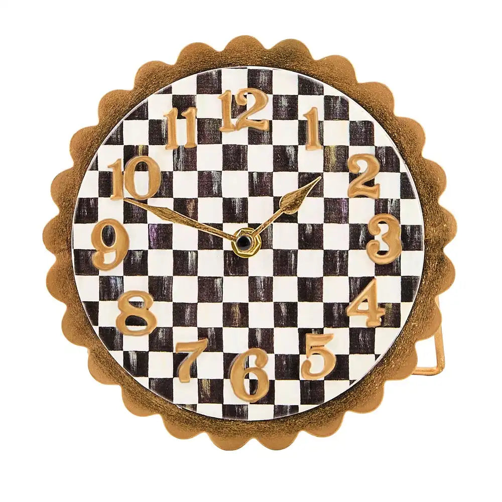 Courtly Check Scalloped Desk Clock