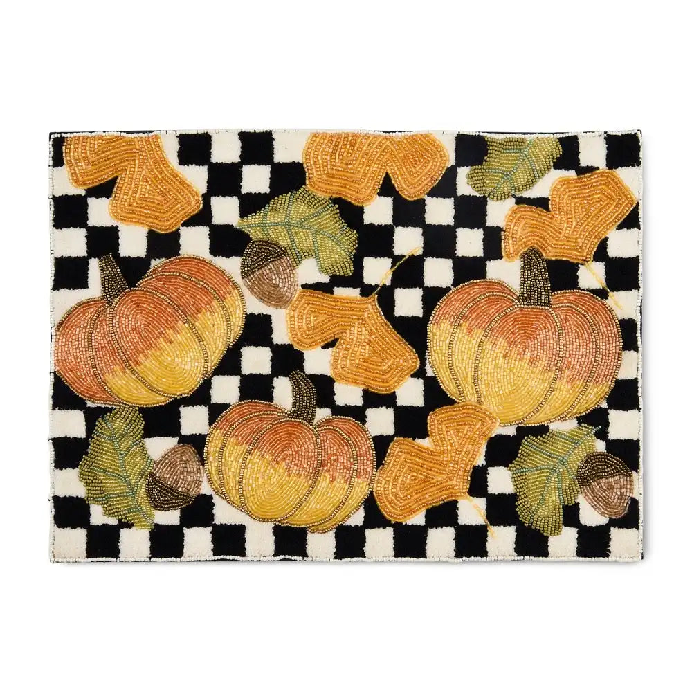 Checked Pumpkin Harvest Placemat