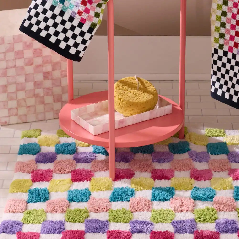 Rosy Check Capiz Vanity Tray